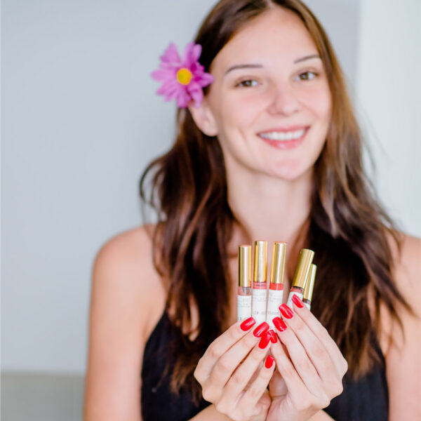lip gloss con aceite de ricino